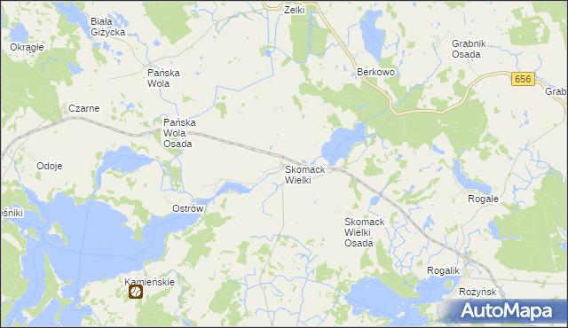 mapa Skomack Wielki, Skomack Wielki na mapie Targeo