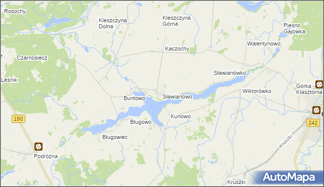 mapa Sławianowo, Sławianowo na mapie Targeo