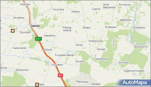 mapa Smoły, Smoły na mapie Targeo