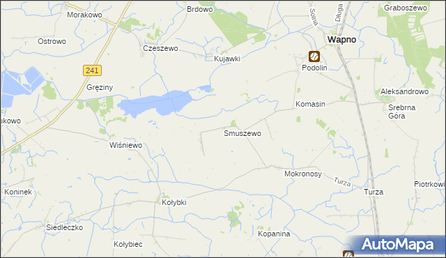 mapa Smuszewo gmina Damasławek, Smuszewo gmina Damasławek na mapie Targeo