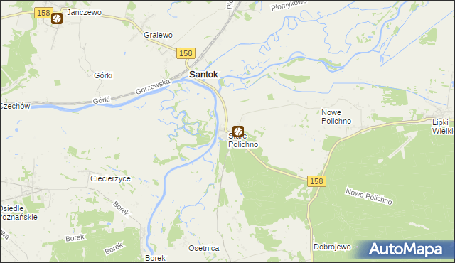 mapa Stare Polichno, Stare Polichno na mapie Targeo