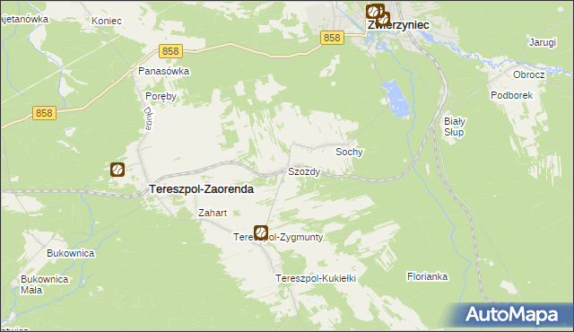 mapa Szozdy, Szozdy na mapie Targeo