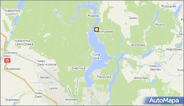 mapa Tylna Góra, Tylna Góra na mapie Targeo