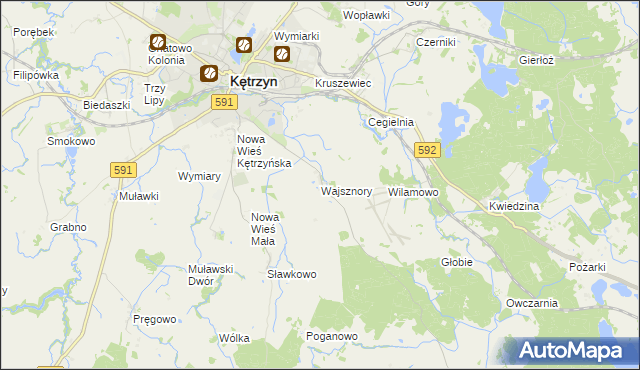 mapa Wajsznory, Wajsznory na mapie Targeo