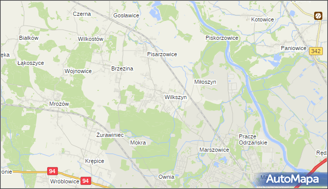 mapa Wilkszyn, Wilkszyn na mapie Targeo