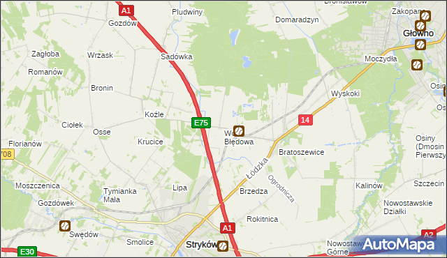 mapa Wola Błędowa, Wola Błędowa na mapie Targeo