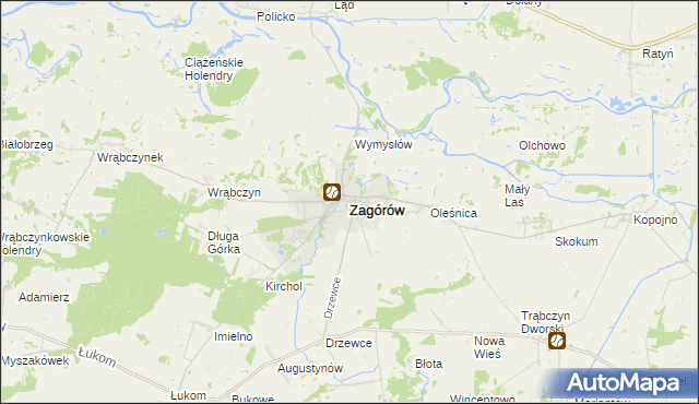 mapa Zagórów, Zagórów na mapie Targeo