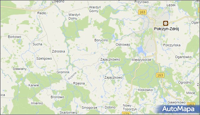 mapa Zajączkówko, Zajączkówko na mapie Targeo