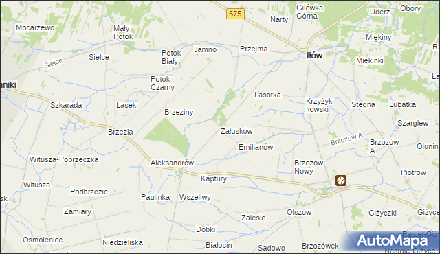 mapa Załusków, Załusków na mapie Targeo
