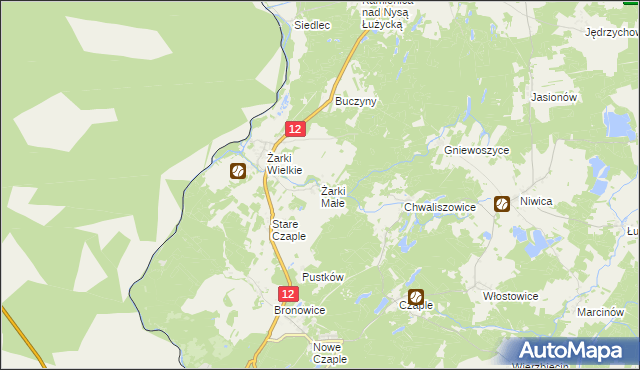 mapa Żarki Małe, Żarki Małe na mapie Targeo