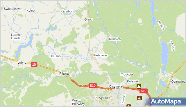 mapa Kłębowiec, Kłębowiec na mapie Targeo