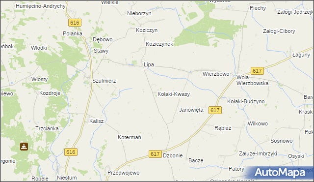 mapa Kołaki-Kwasy, Kołaki-Kwasy na mapie Targeo