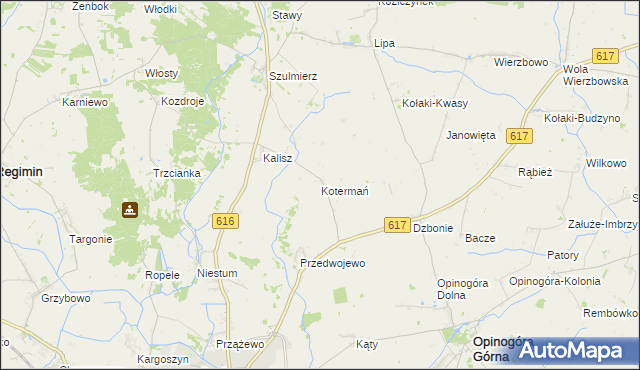 mapa Kotermań, Kotermań na mapie Targeo