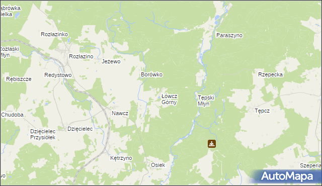 mapa Łówcz Górny, Łówcz Górny na mapie Targeo