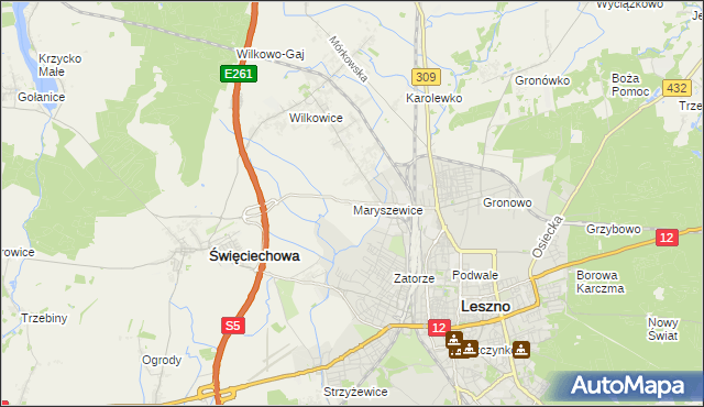 mapa Maryszewice, Maryszewice na mapie Targeo