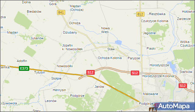 mapa Ochoża-Kolonia, Ochoża-Kolonia na mapie Targeo