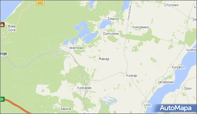 mapa Rabiąż, Rabiąż na mapie Targeo