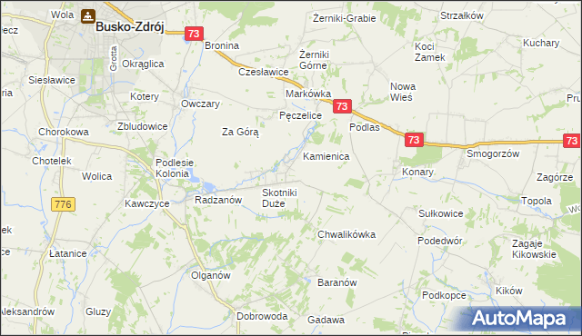 mapa Skotniki Małe, Skotniki Małe na mapie Targeo