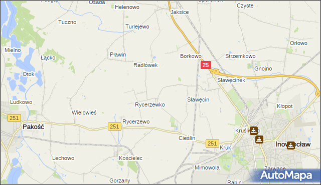mapa Sójkowo gmina Inowrocław, Sójkowo gmina Inowrocław na mapie Targeo