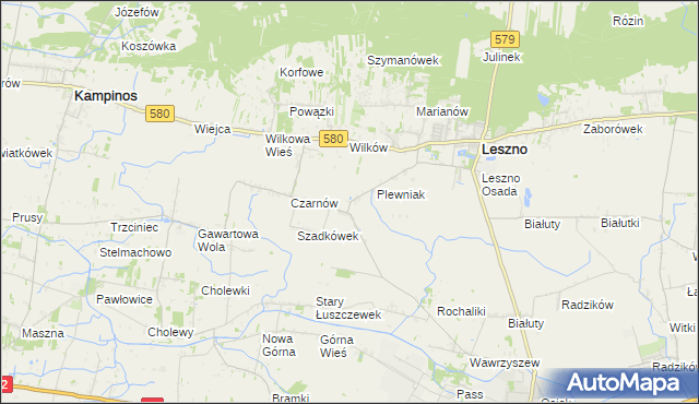 mapa Towarzystwo Czarnów, Towarzystwo Czarnów na mapie Targeo