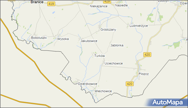 mapa Turków, Turków na mapie Targeo