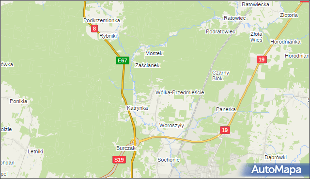 mapa Wólka-Przedmieście, Wólka-Przedmieście na mapie Targeo