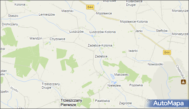 mapa Zadębce, Zadębce na mapie Targeo