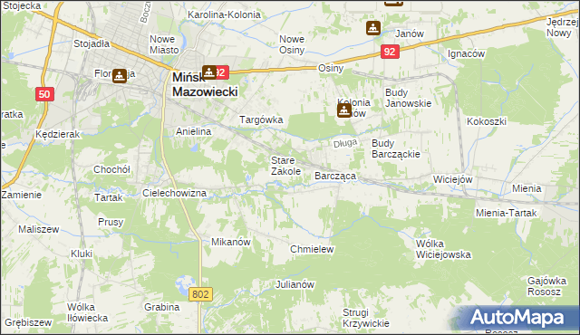 mapa Zakole-Wiktorowo, Zakole-Wiktorowo na mapie Targeo