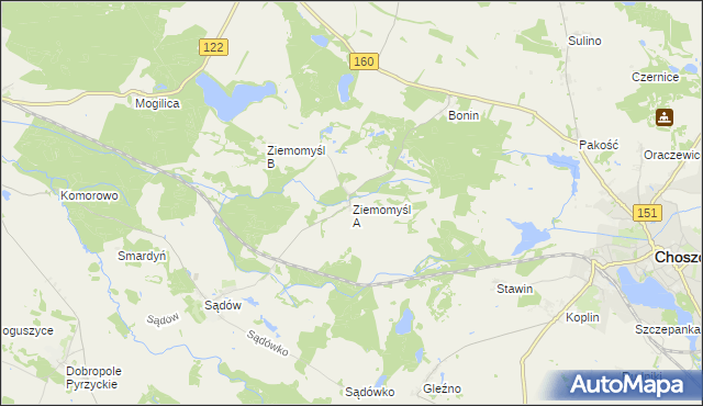 mapa Ziemomyśl A, Ziemomyśl A na mapie Targeo