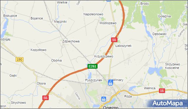 mapa Krzyszczewo, Krzyszczewo na mapie Targeo