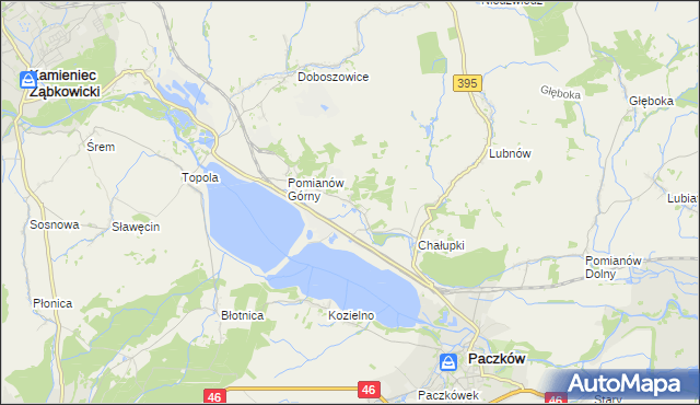 mapa Mrokocin, Mrokocin na mapie Targeo