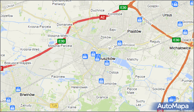 mapa Pruszków, Pruszków na mapie Targeo
