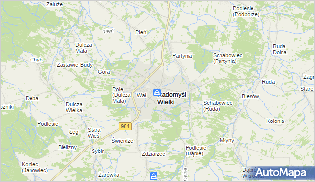 mapa Radomyśl Wielki, Radomyśl Wielki na mapie Targeo