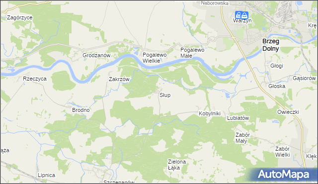 mapa Słup gmina Środa Śląska, Słup gmina Środa Śląska na mapie Targeo