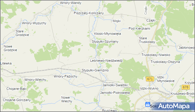 mapa Stypułki-Borki, Stypułki-Borki na mapie Targeo
