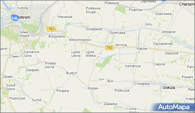 mapa Trzebienice, Trzebienice na mapie Targeo