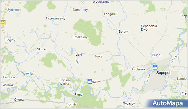 mapa Turcz, Turcz na mapie Targeo