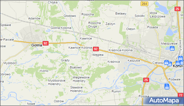 mapa Węglew, Węglew na mapie Targeo