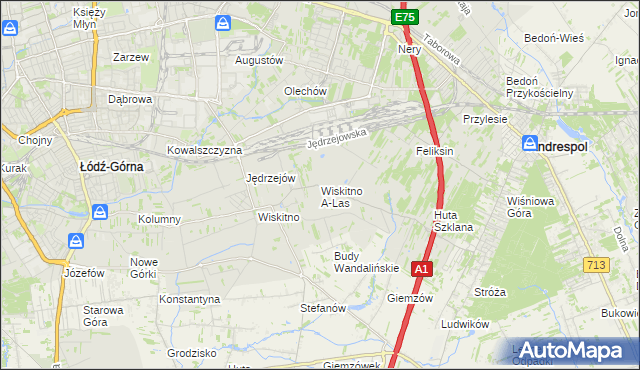 mapa Wiskitno A-Las, Wiskitno A-Las na mapie Targeo