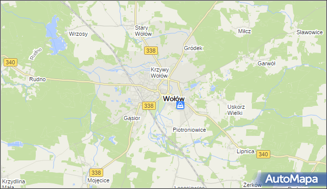 mapa Wołów, Wołów na mapie Targeo
