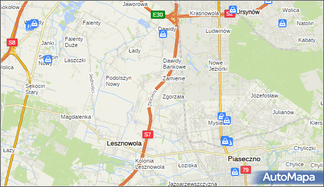 mapa Zgorzała, Zgorzała na mapie Targeo