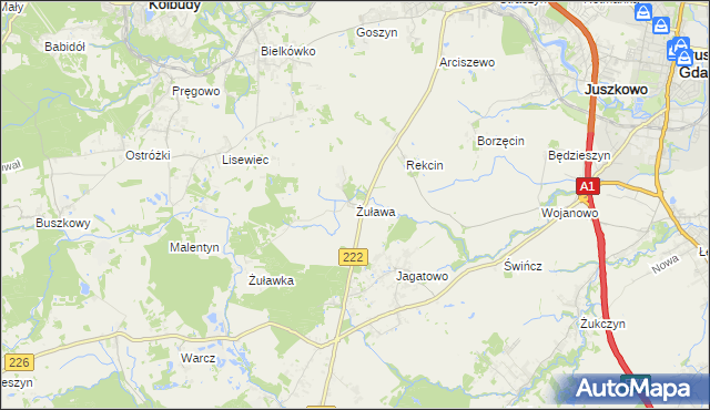 mapa Żuława, Żuława na mapie Targeo