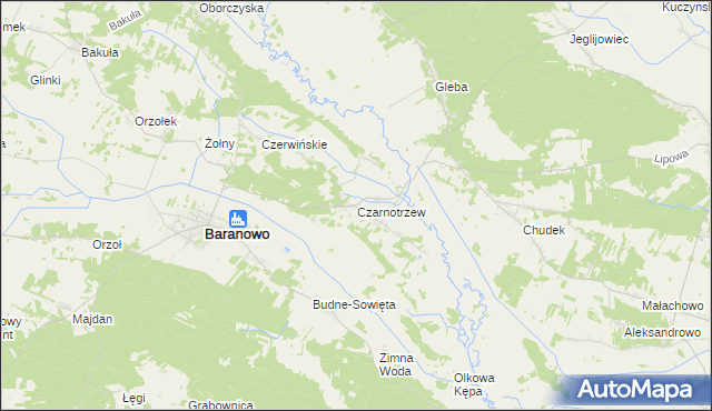 mapa Czarnotrzew, Czarnotrzew na mapie Targeo