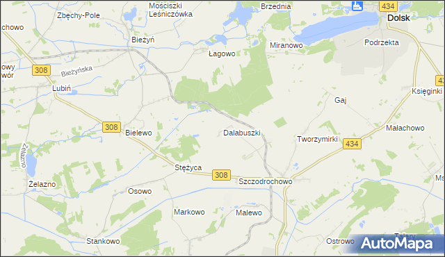 mapa Dalabuszki, Dalabuszki na mapie Targeo