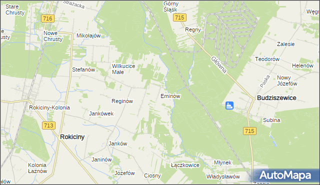mapa Eminów, Eminów na mapie Targeo