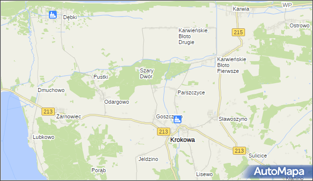 mapa Łętowice gmina Krokowa, Łętowice gmina Krokowa na mapie Targeo