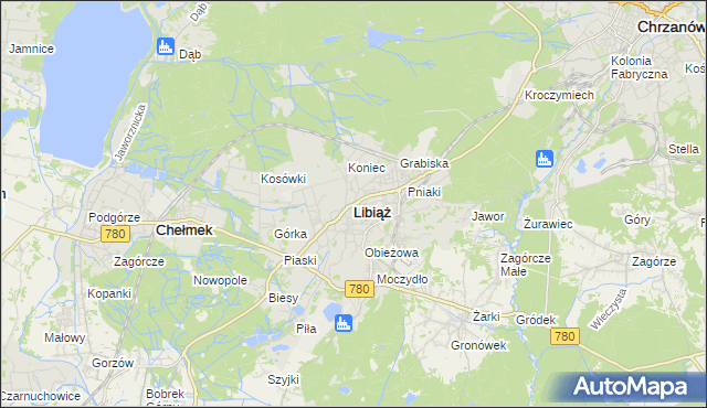 mapa Libiąż, Libiąż na mapie Targeo