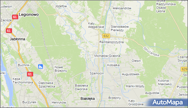 mapa Michałów-Grabina, Michałów-Grabina na mapie Targeo