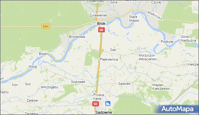 mapa Płatkownica, Płatkownica na mapie Targeo