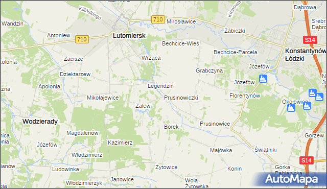 mapa Prusinowiczki, Prusinowiczki na mapie Targeo